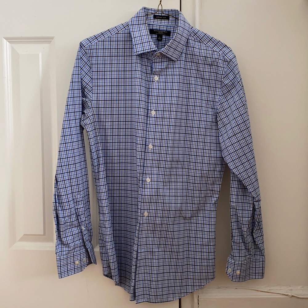 Grant Fit Non-Iron Size Small 100% Cotton Shirt